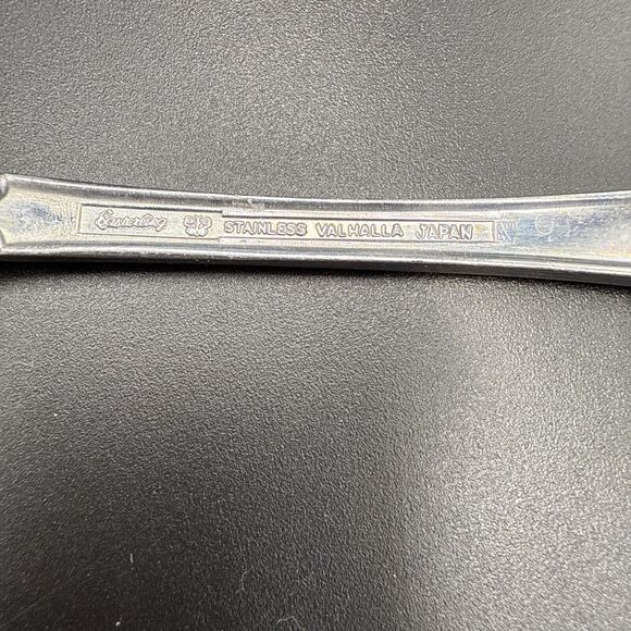 Easterling Valhalla Place Oval Soup Spoon Stainless Vintage Japan Set of 6 1950s - Picture 5 of 5